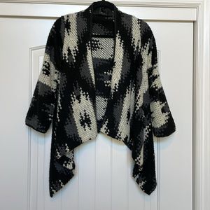 Anthropologie | Dolce Vita black, grey, cream cardigan sweater | Size M